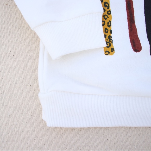 Leopard Print Rainbow Graphic Pullover Sweatshirt - Picture 4 of 7